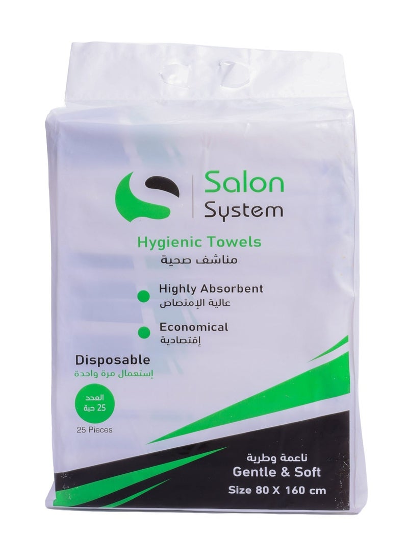 Salon System Disposable Towels - 80 * 160 - 25 Pieces - Image 1